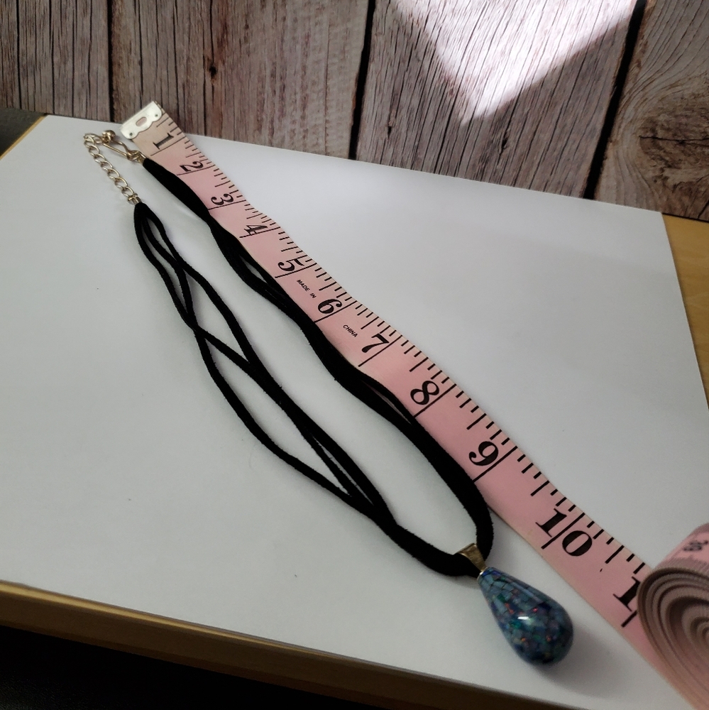 Sterling Silver 925 Solid Mosaic Opal Leather Nec… - image 3